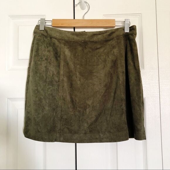 COTTON CANDY LA Green Suede Skirt M - Picture 2 of 5